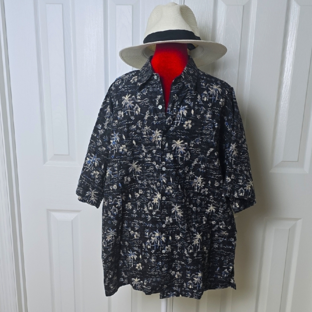 CRUISE! Tori Richard Men's Aloha Tropical Print Shirt Large (L)
